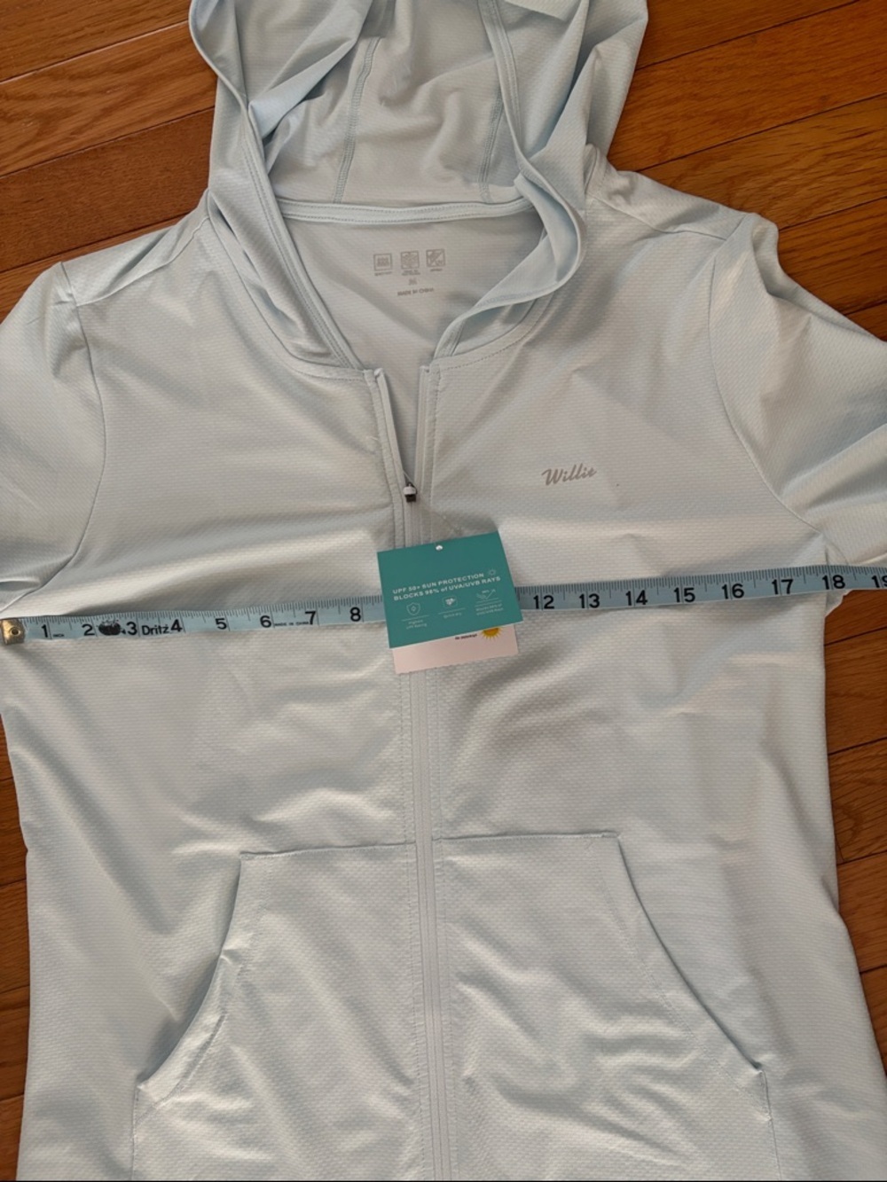 Willit Light Aqua Performance Hooded Shirt - Picture 9 of 10